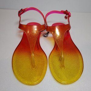 Womens Colorful Flat Sandals Size 6